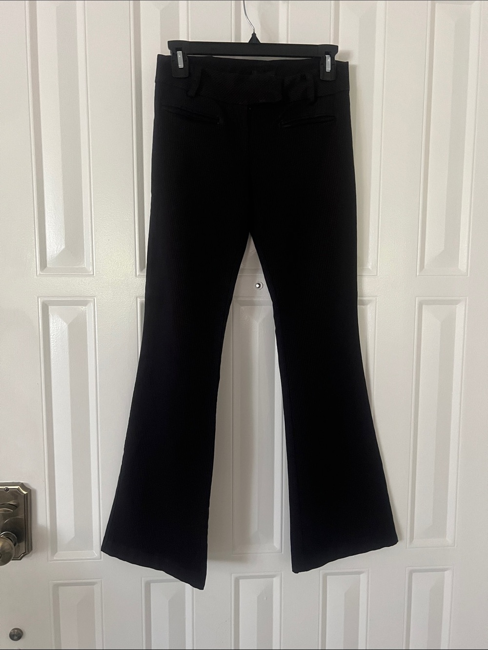 Forever 21 Black Wide Leg full starch Pants size S check measurement,no tag size